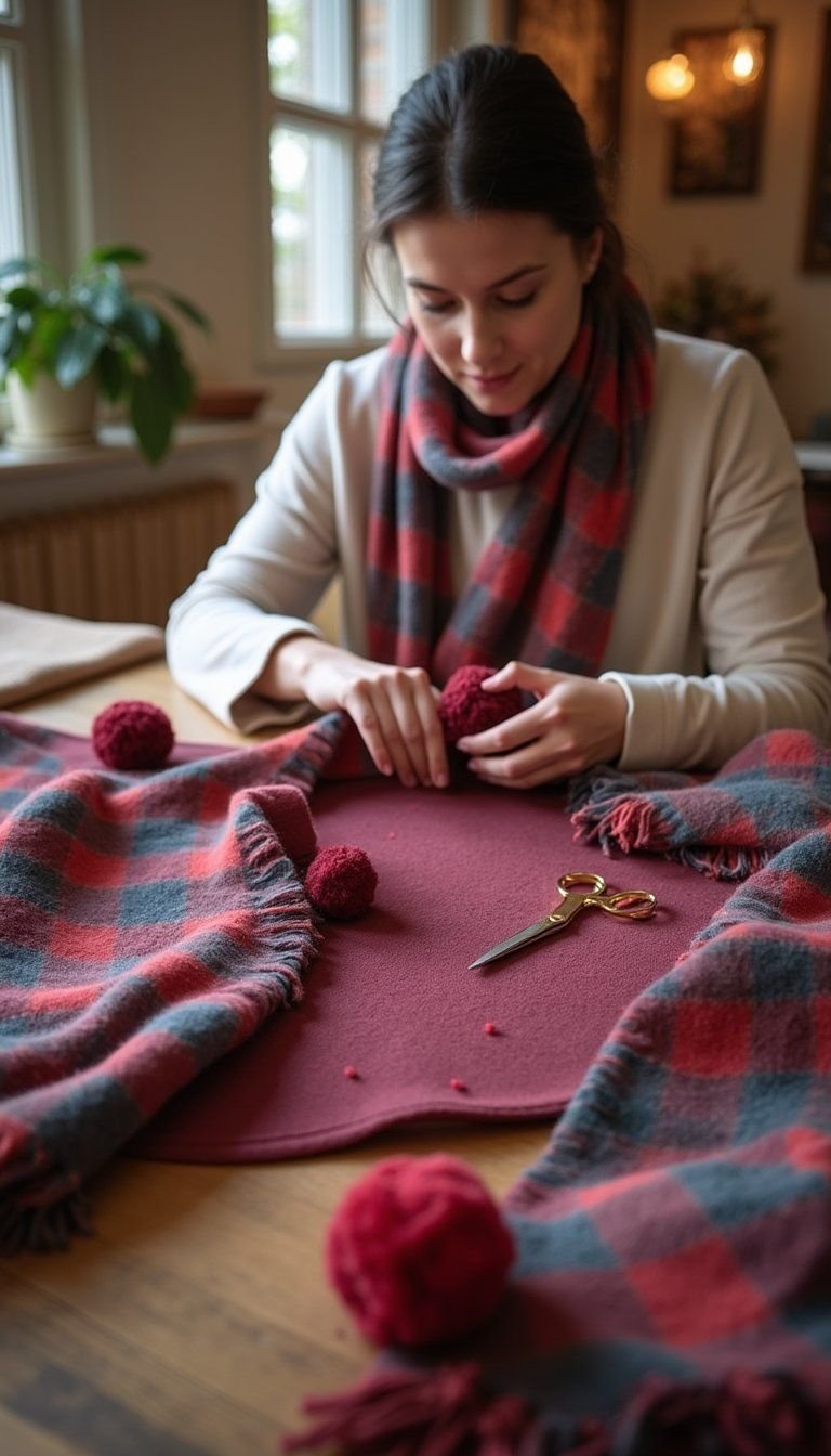 No-Sew Fleece Scarf Crafting Session At Home