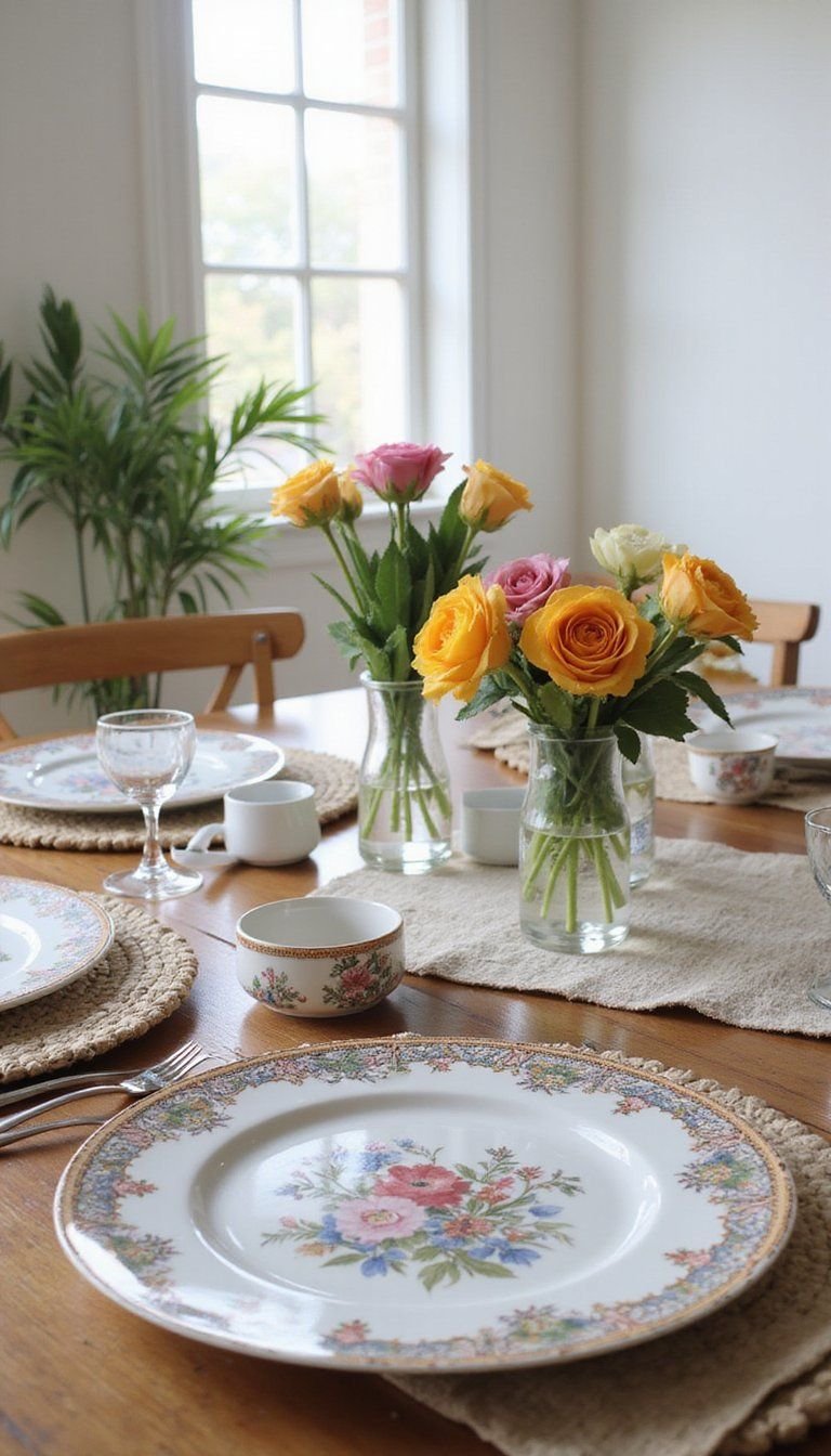 Mixed-Match Plates For Eclectic Vintage Vibe