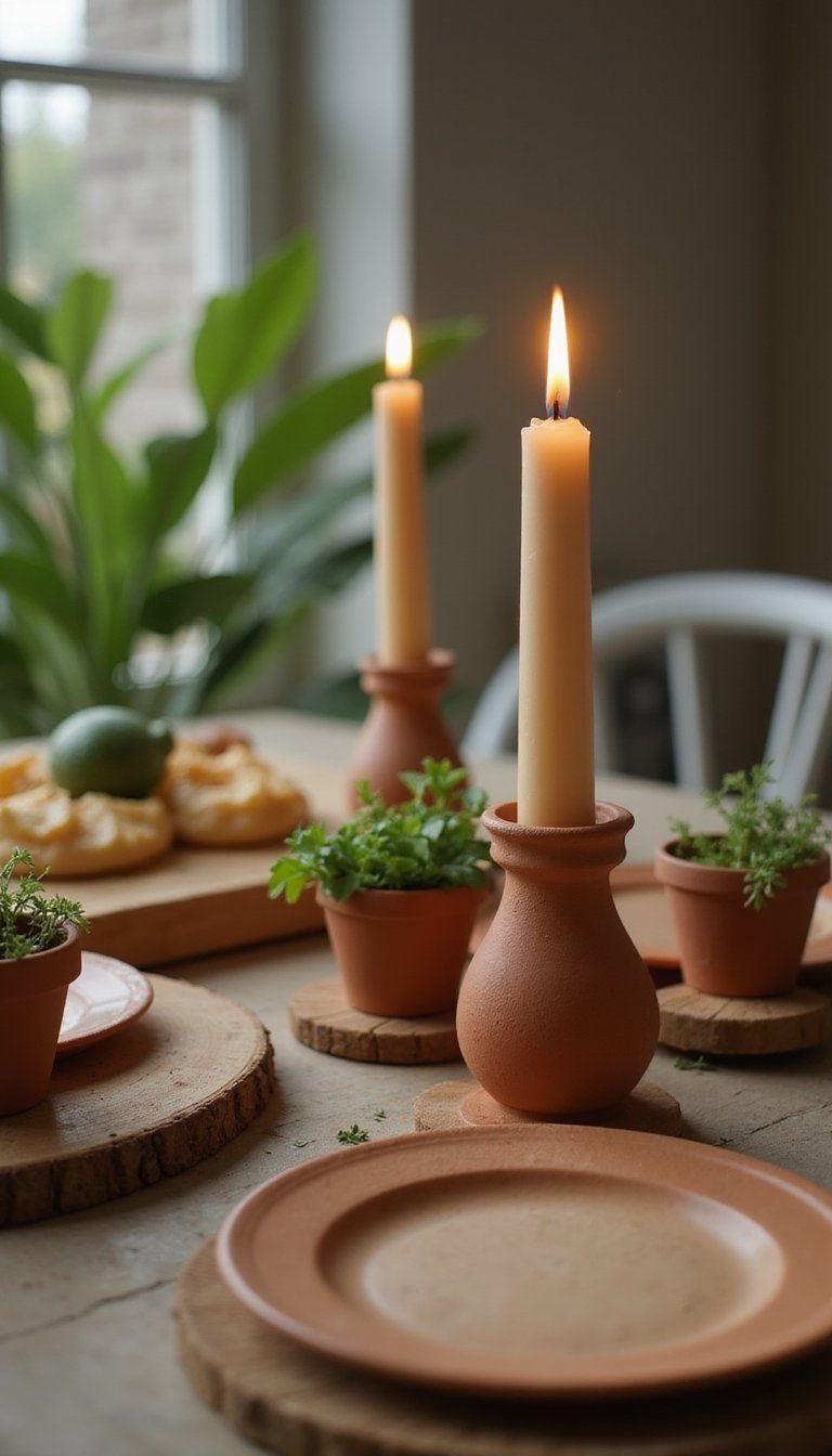 Garden Herb Bouquet Savory Candle For Dinner