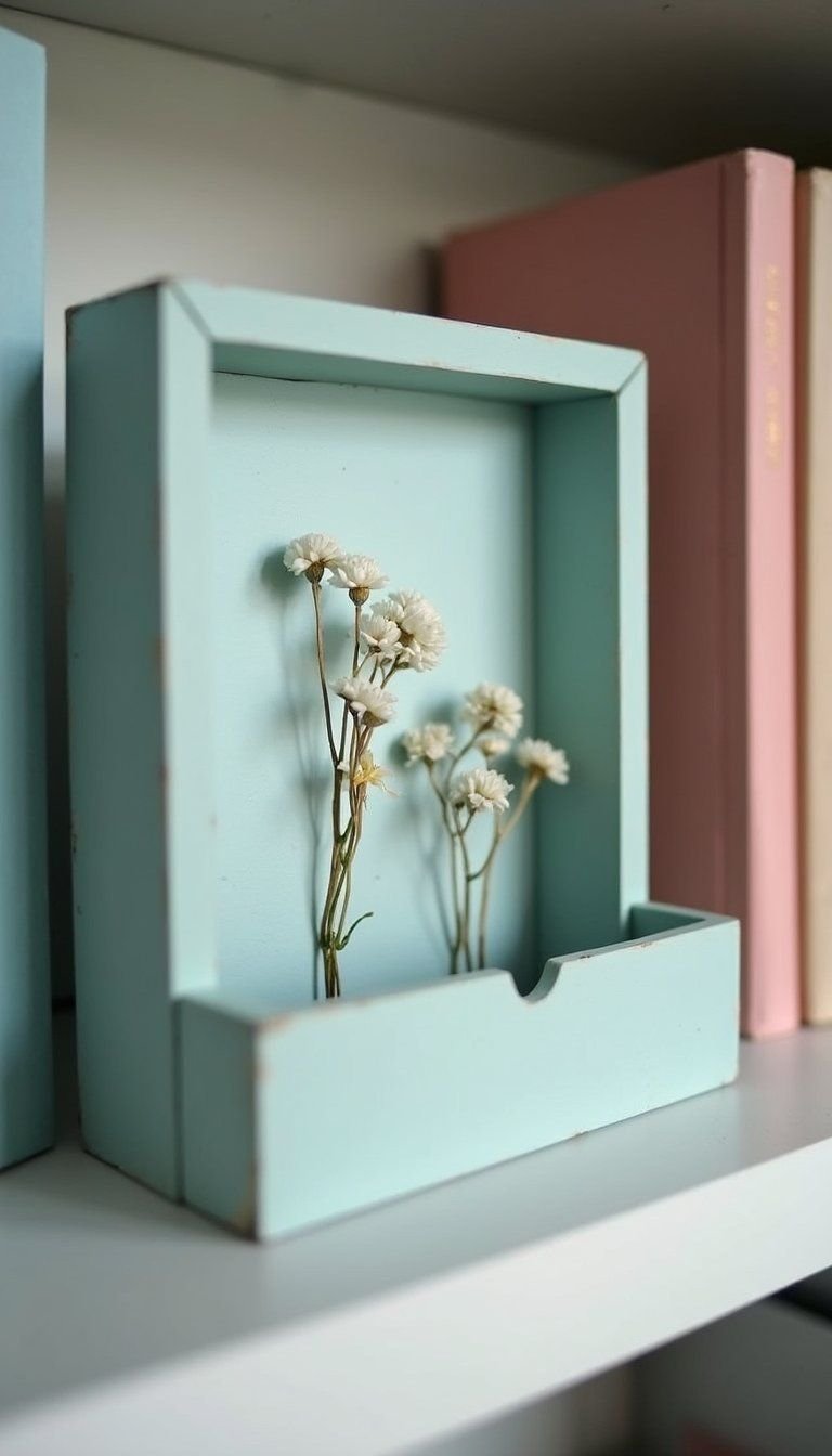 Mini Shadow Boxes Featuring Tiny Pressed Blooms