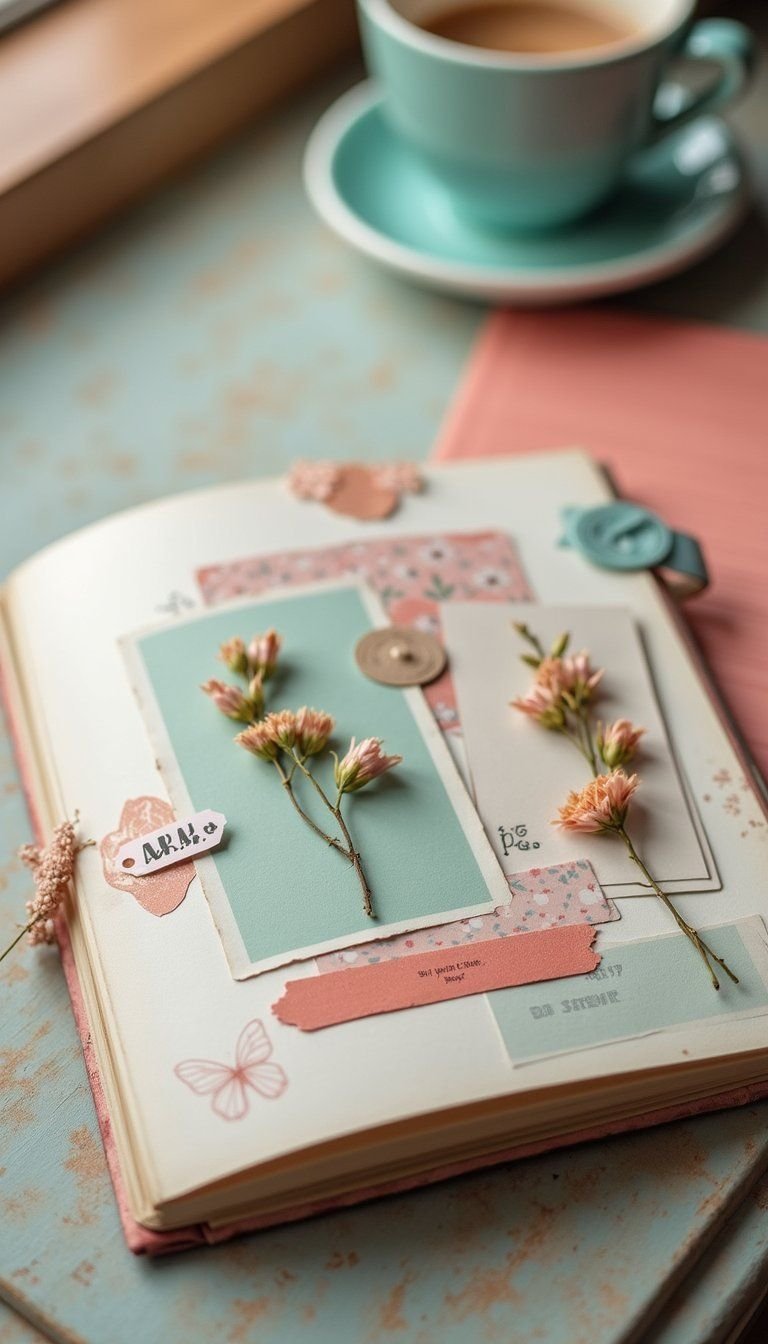 Pressed Flower Scrapbook Pages For Spring Memories