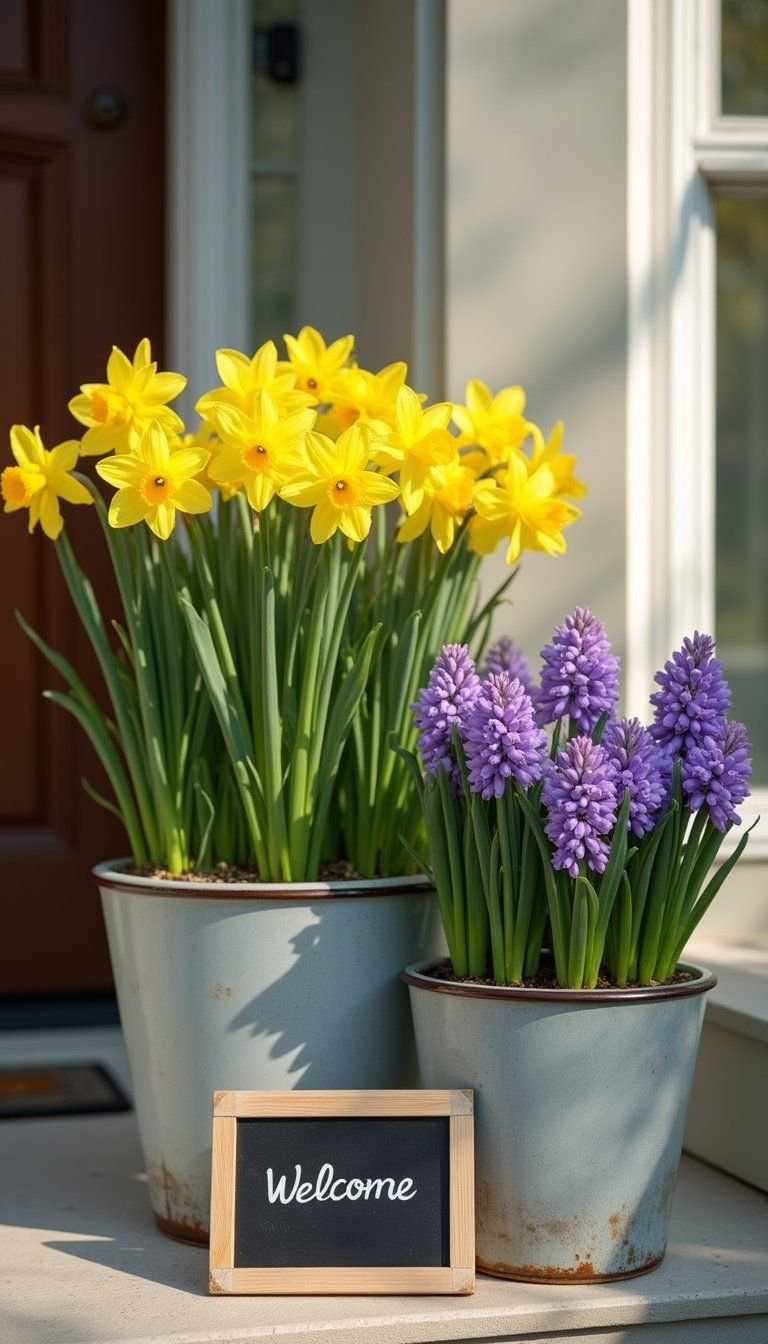 Daffodil And Hyacinth Cheerful Spring Combination