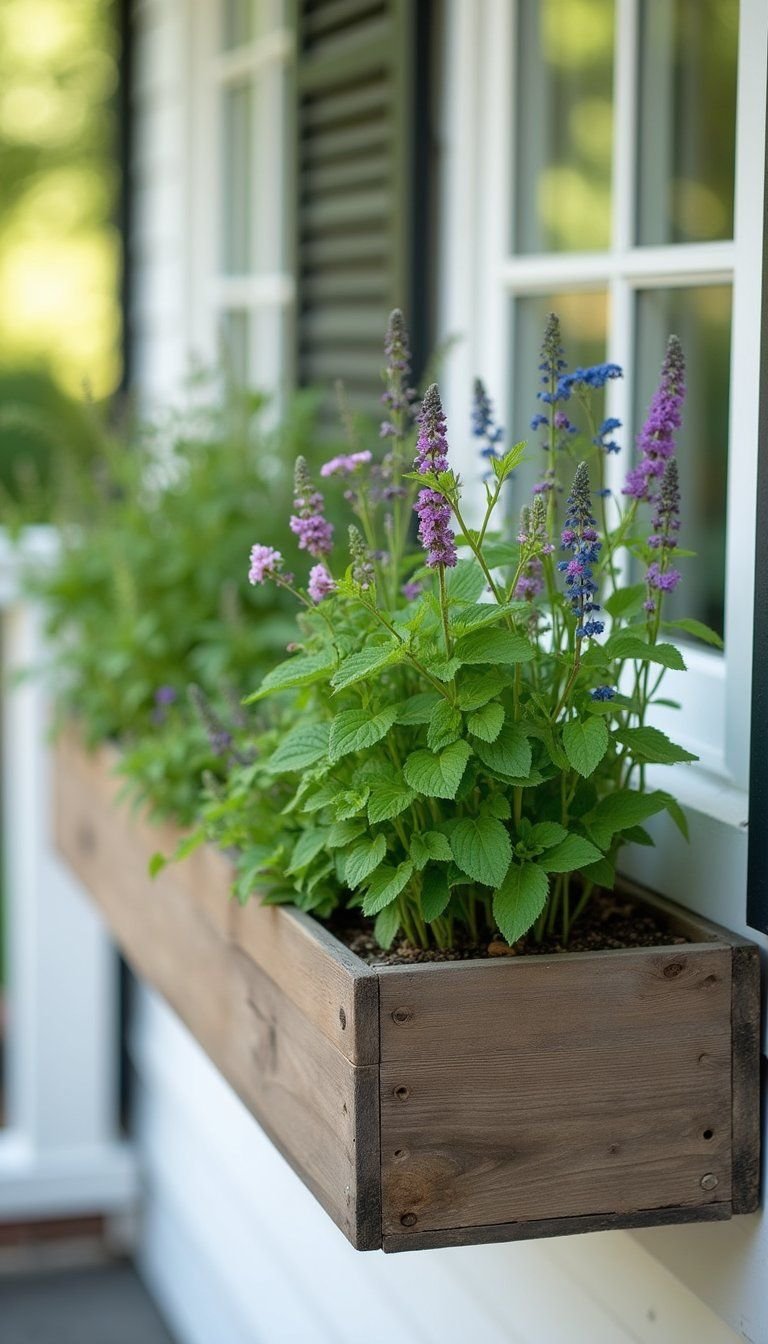 Window Box Herb Garden For Morning Tea