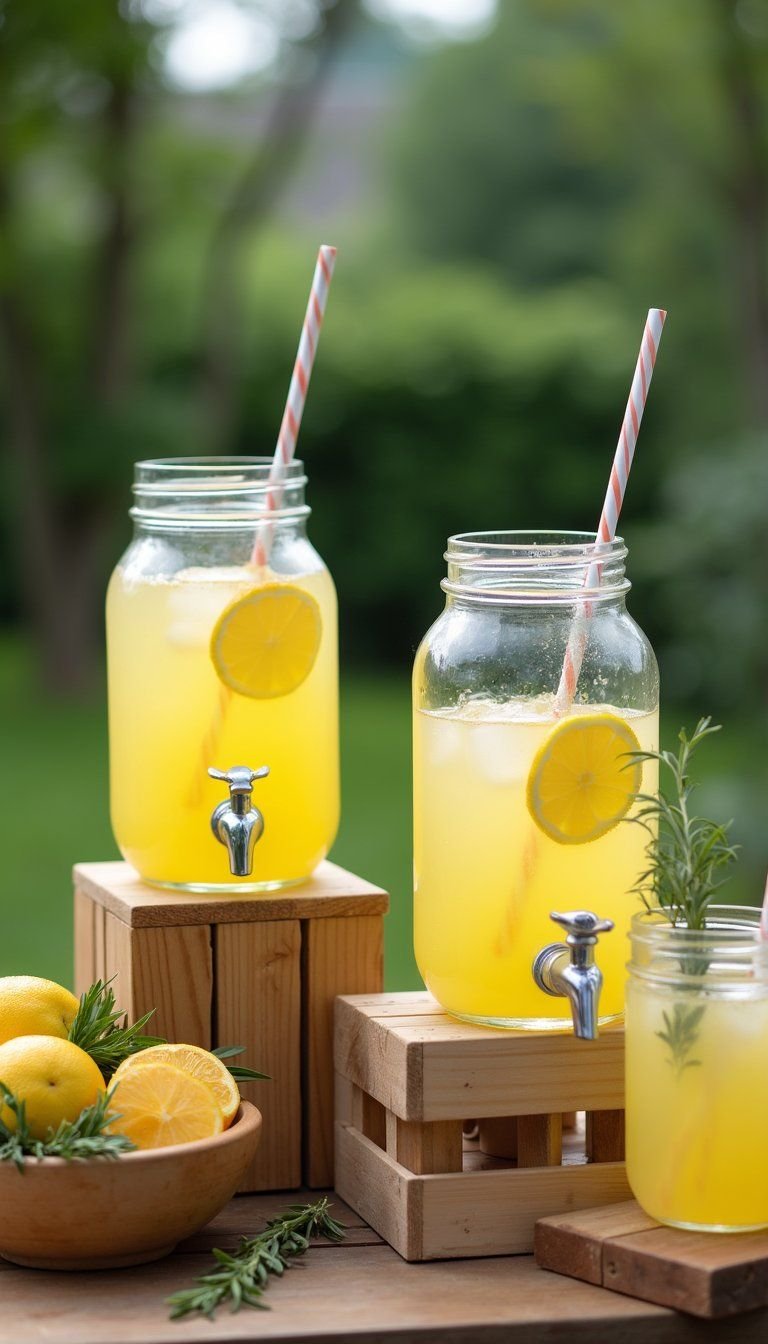 Lemonade And Mocktail Bar Station Setup