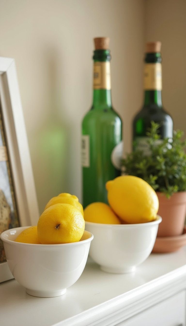 Lemon And Green Spring Citrus Mantel