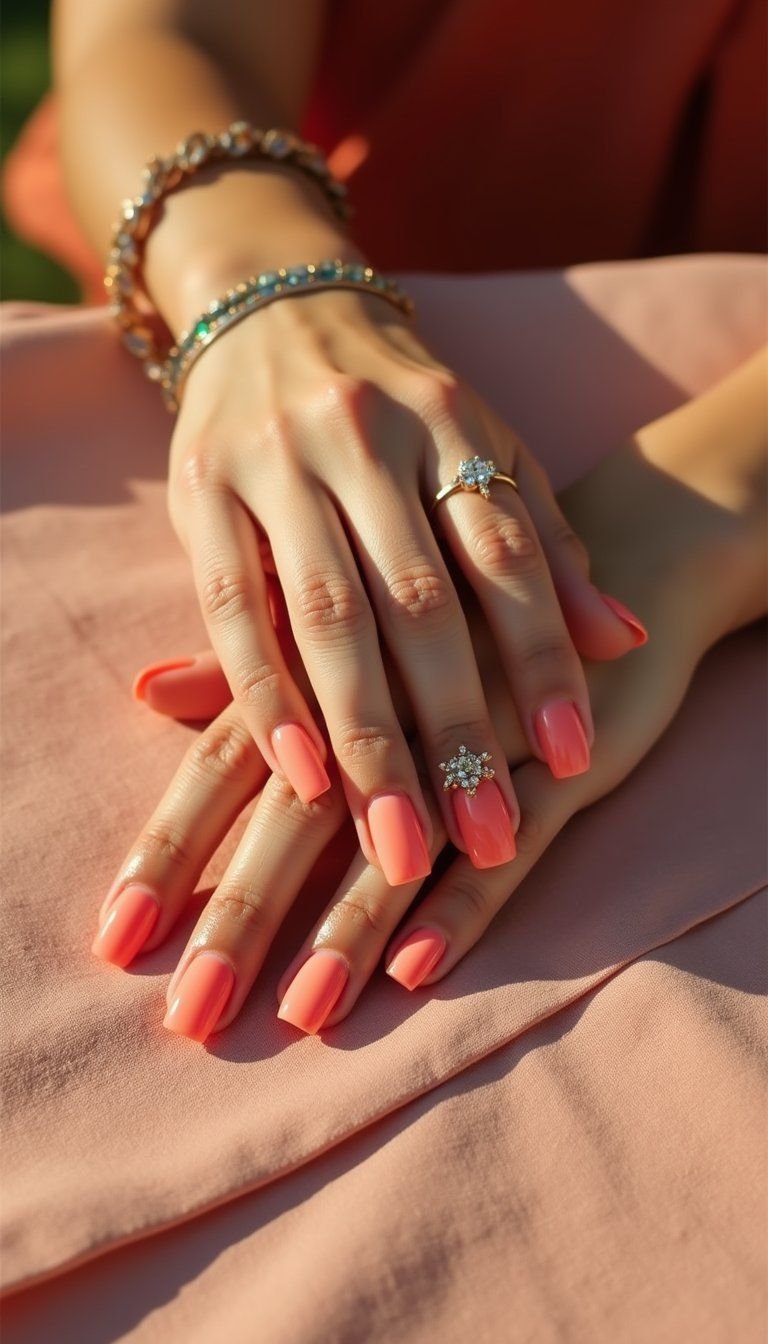 Sunrise Ombre With Soft Coral And Peach