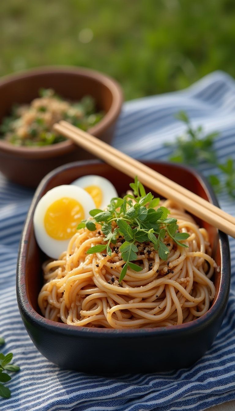 Cold Sesame Soba Noodle Salad Boxes