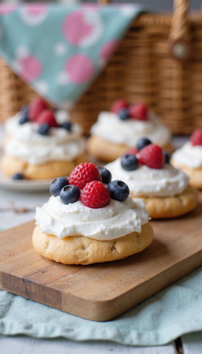 Mini Pavlovas With Fresh Spring Berries
