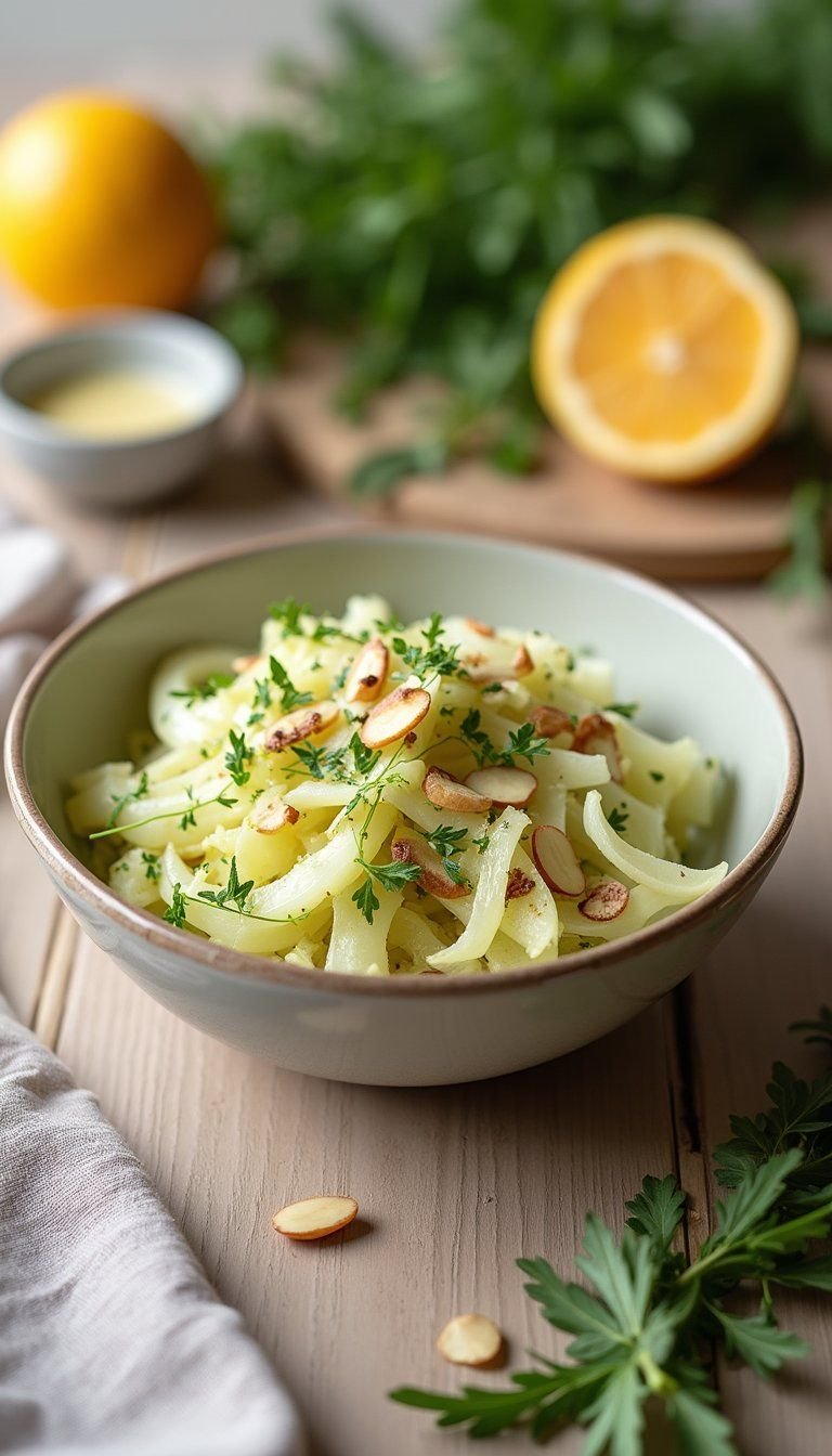 Fennel Apple Slaw With Toasted Almonds