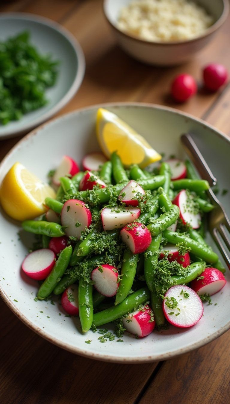 Herb-Packed Broad Bean And Radish Medley