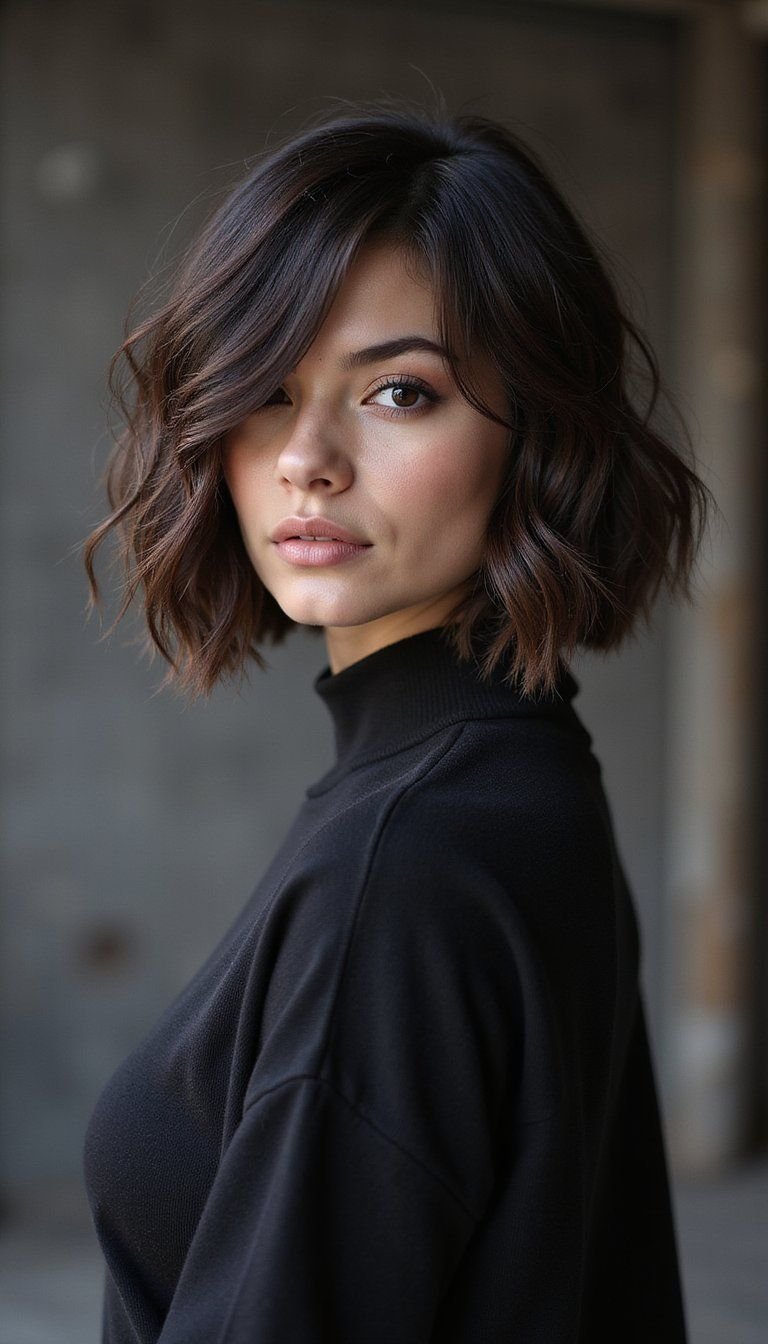 Edgy Asymmetrical Step Cut With Angled Layers