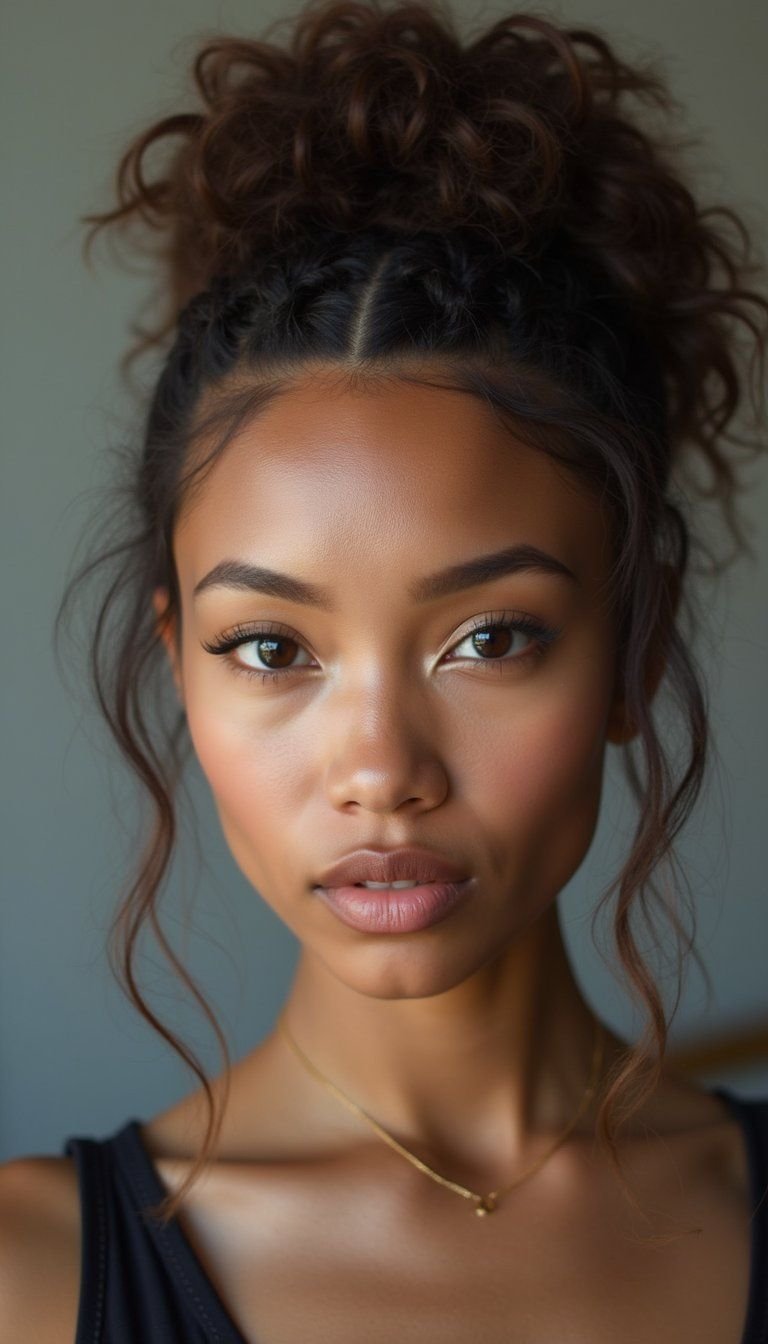 Stitch Braid Mohawk With Textured Ends