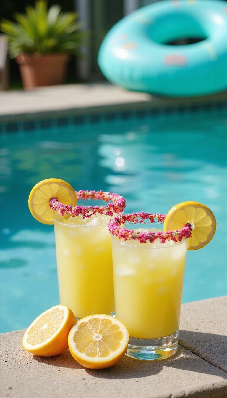 Poolside Margarita Fiesta With Bright Colors