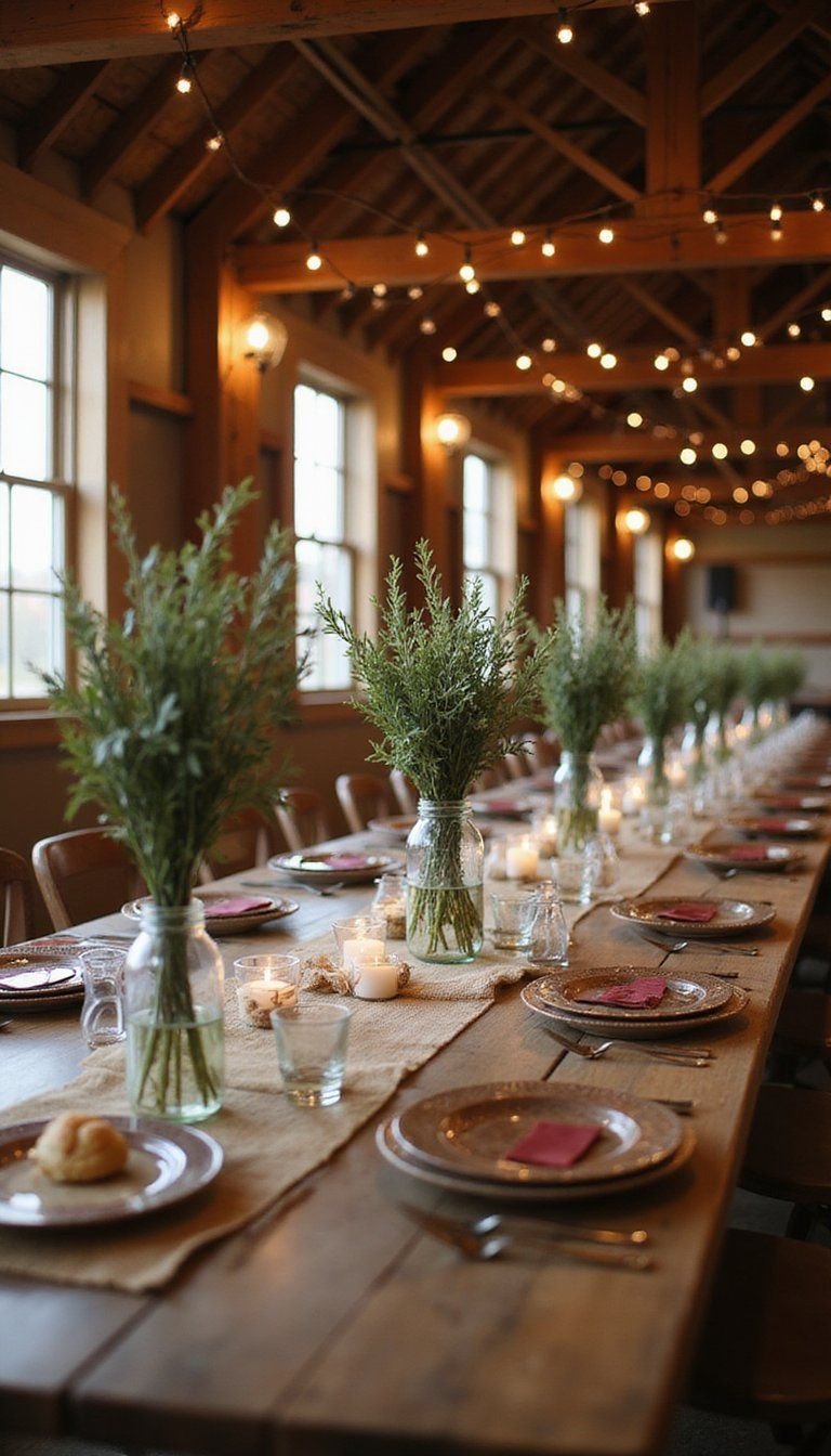 Rustic Barn Chic With Mason Jar Decor