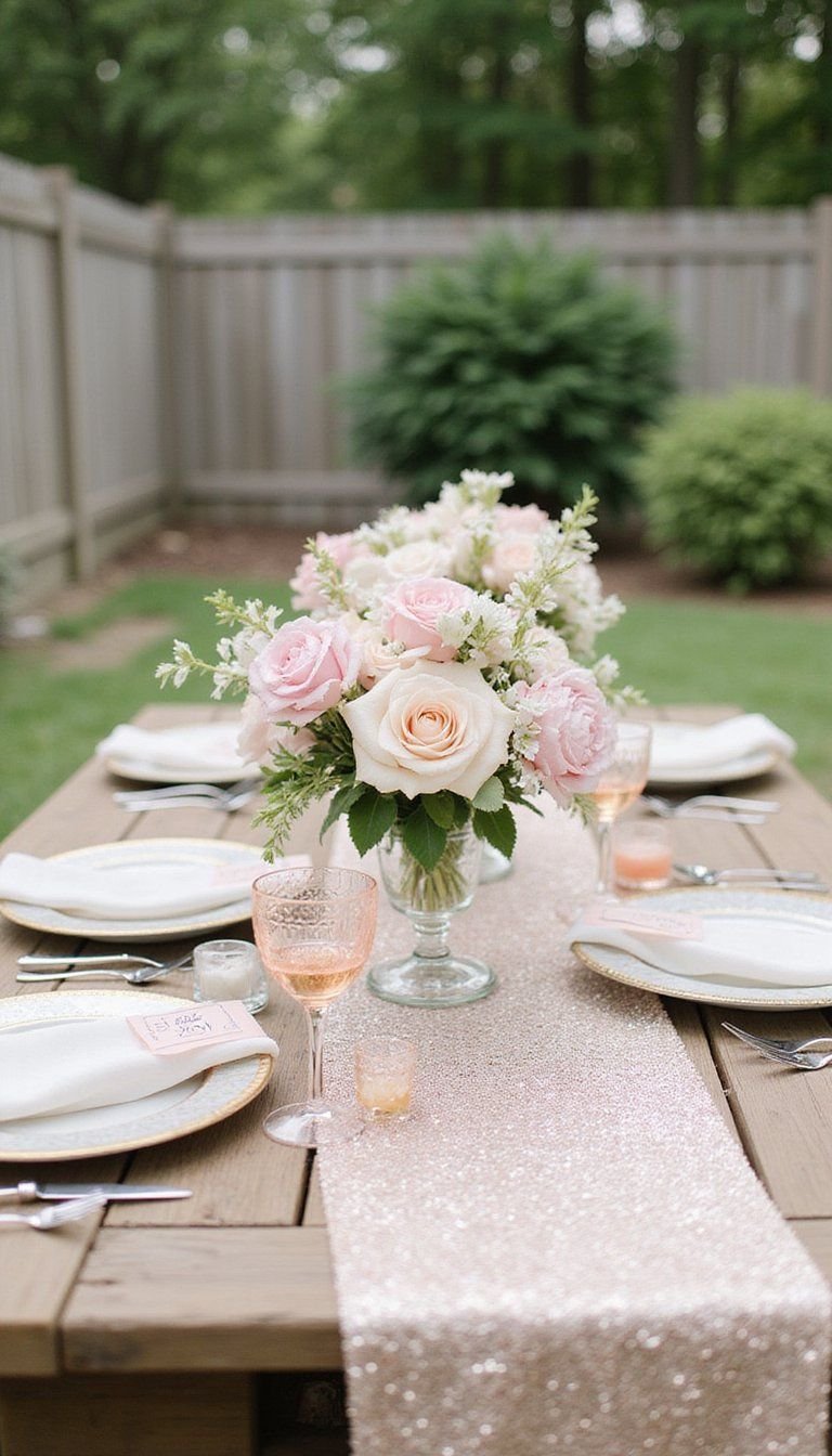 Vintage Glam Backyard Affair With Sequins