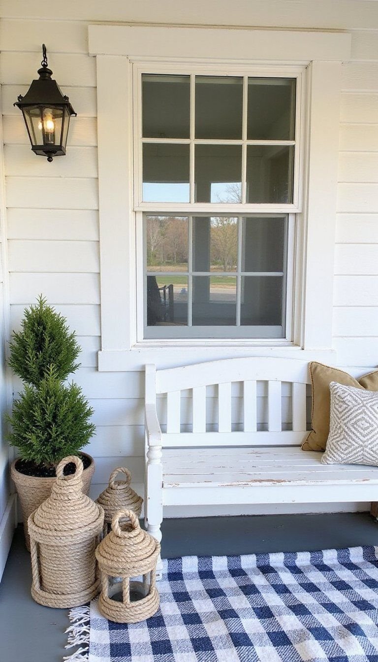 Nautical Rope And Anchor Accent Seating Area