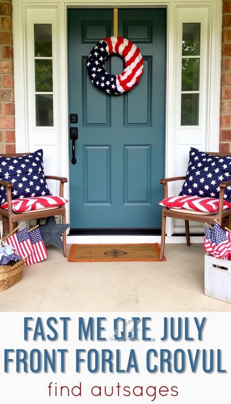 Patriotic Red White Blue Fourth Of July Display