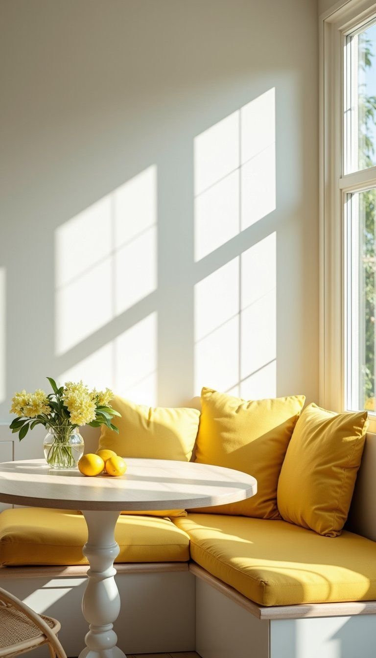 Sunlit Breakfast Nook With Lemon Accents