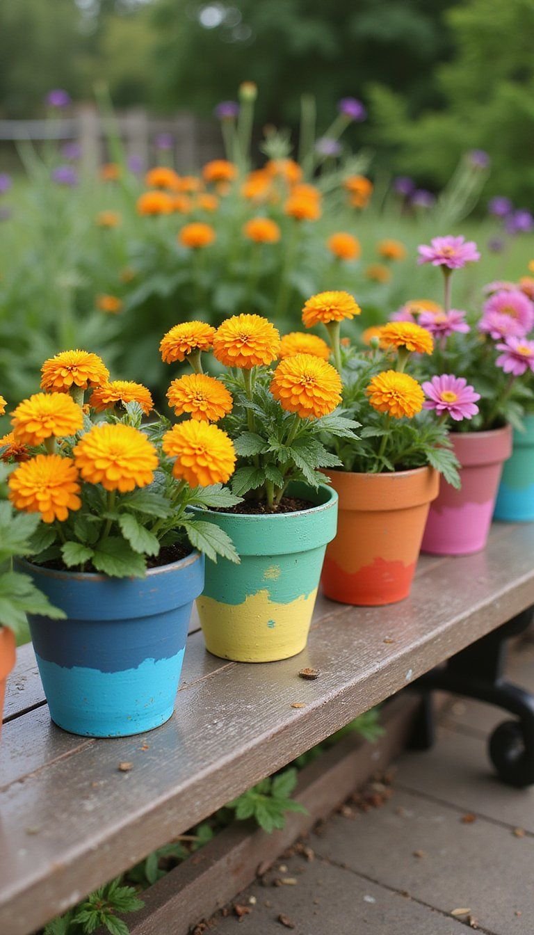 Kids Painted Pots Fun DIY Patio Project