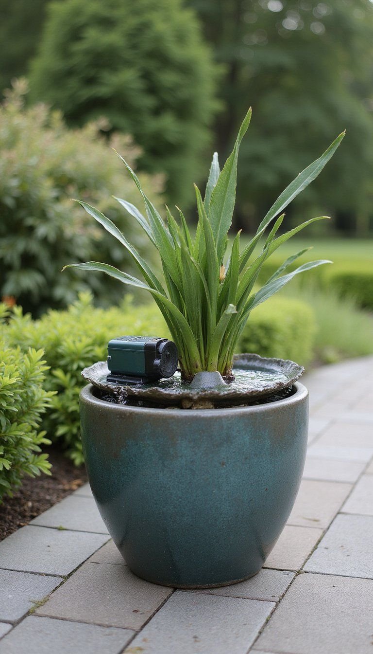 Mini Water Feature Planter For Cool Vibes