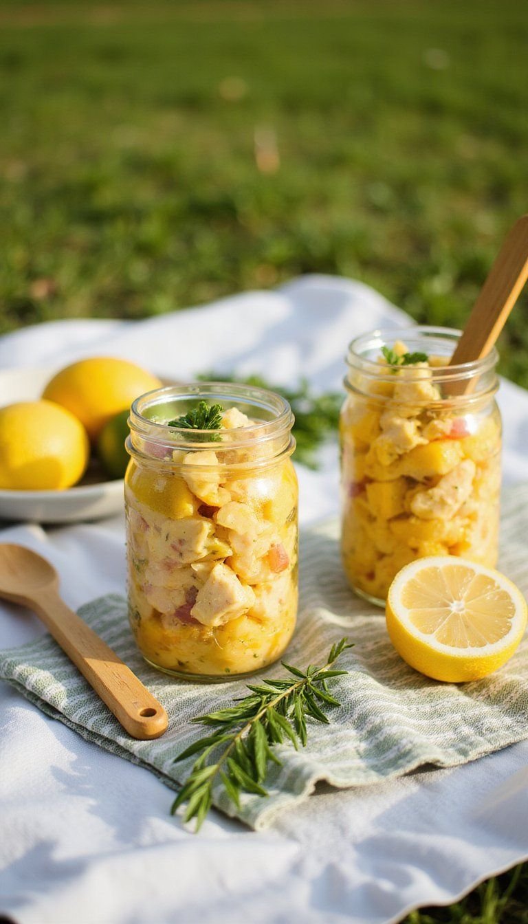 Bright Citrus Chicken Salad Mason Jar Meals