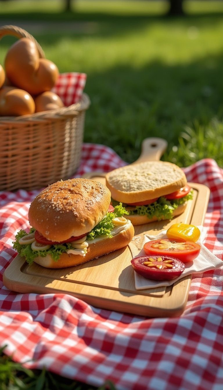 Classic Gourmet Sandwich Platter for Park Picnics