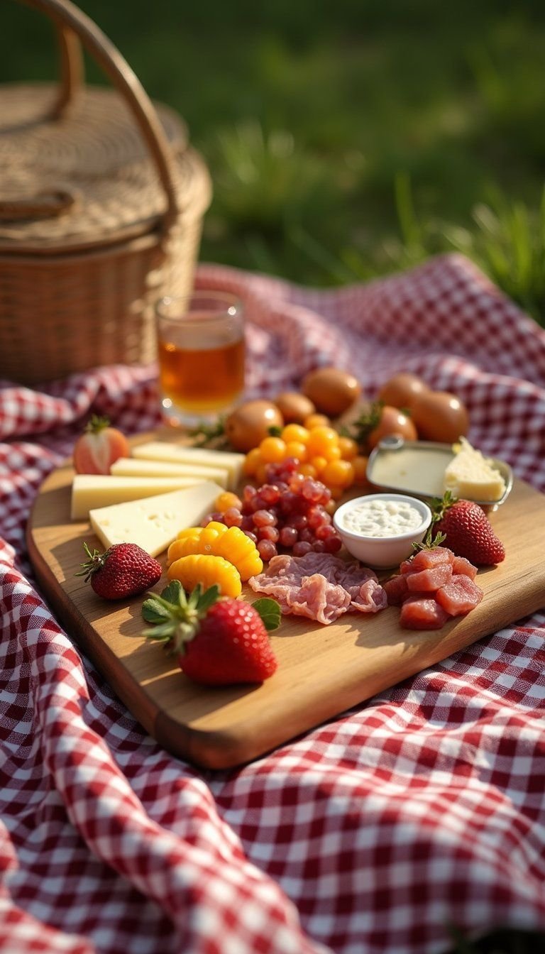 DIY Charcuterie Blanket Spread with Portable Picks