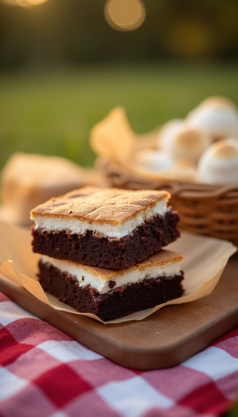 S'mores Brownie Bars in Wrap-Friendly Portions