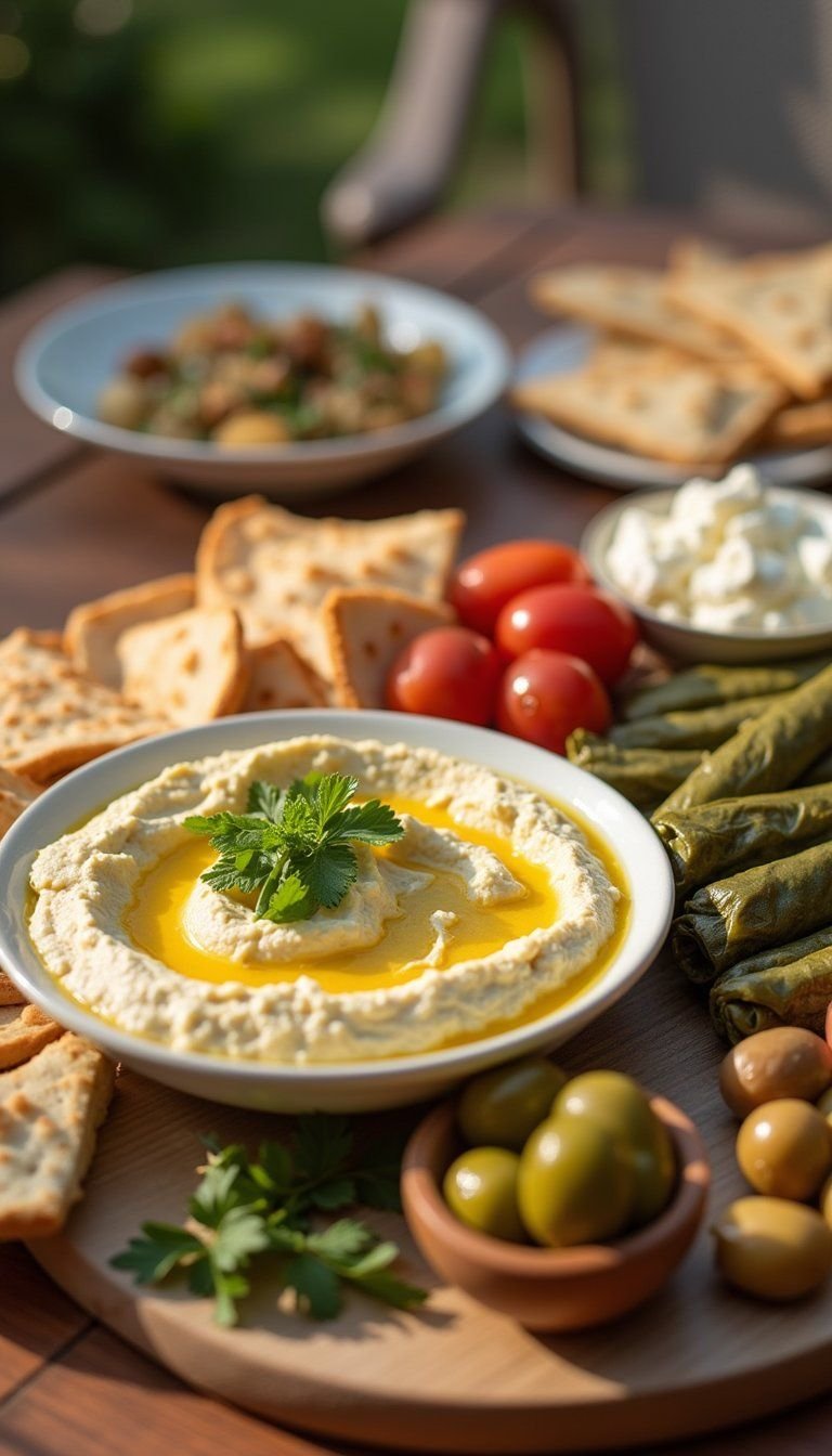 Mediterranean Mezze Platter For Light Sharing