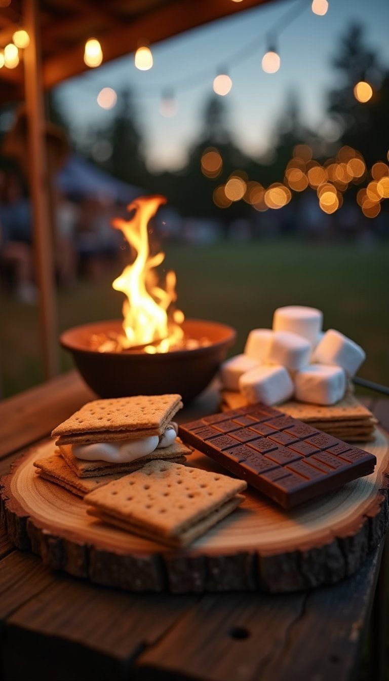 S'mores Dessert Bar With Chocolate And Marshmallows