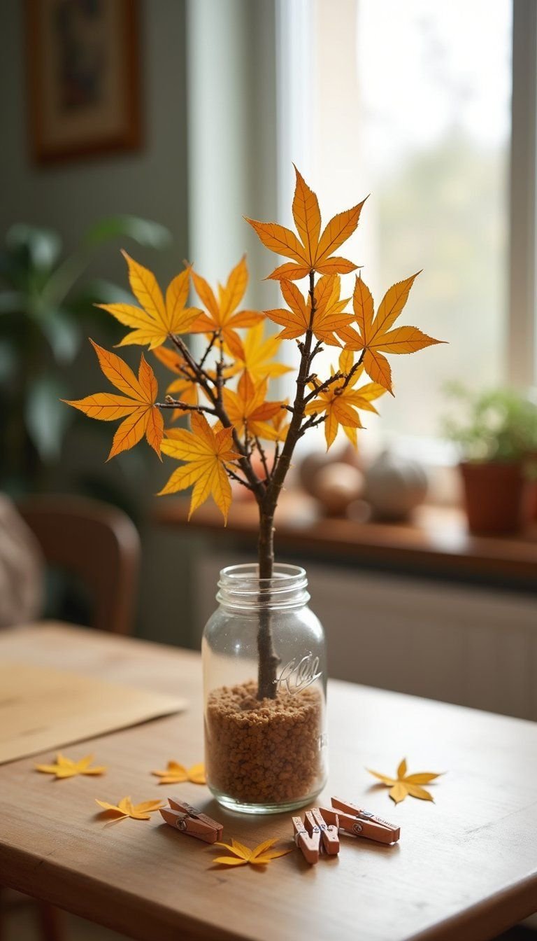 DIY Thankful Tree Project Using Clothespins