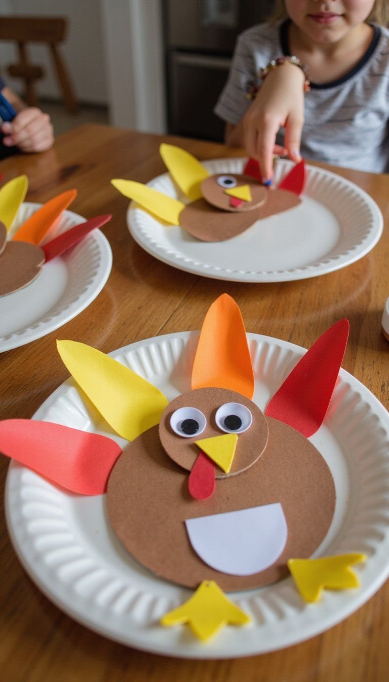 Make-Your-Own Paper Plate Turkey Activity Time