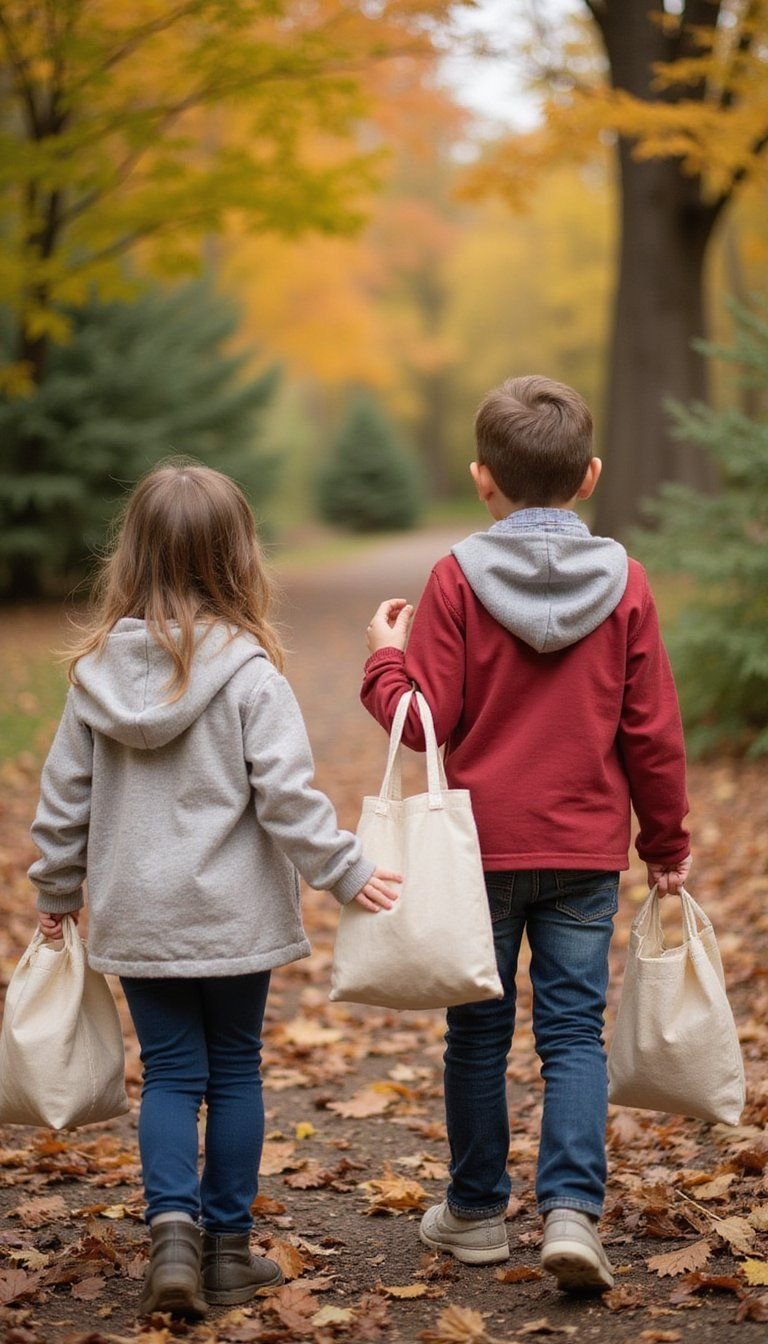 Nature Walk Treasure Bags and Scavenger Hunt
