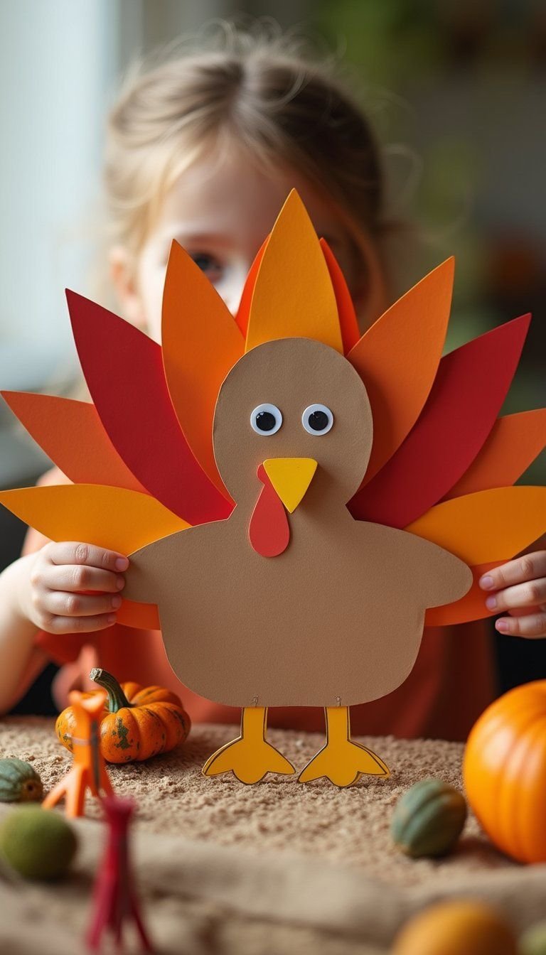 Turkey Feather Clothespin Matching Game for Toddlers