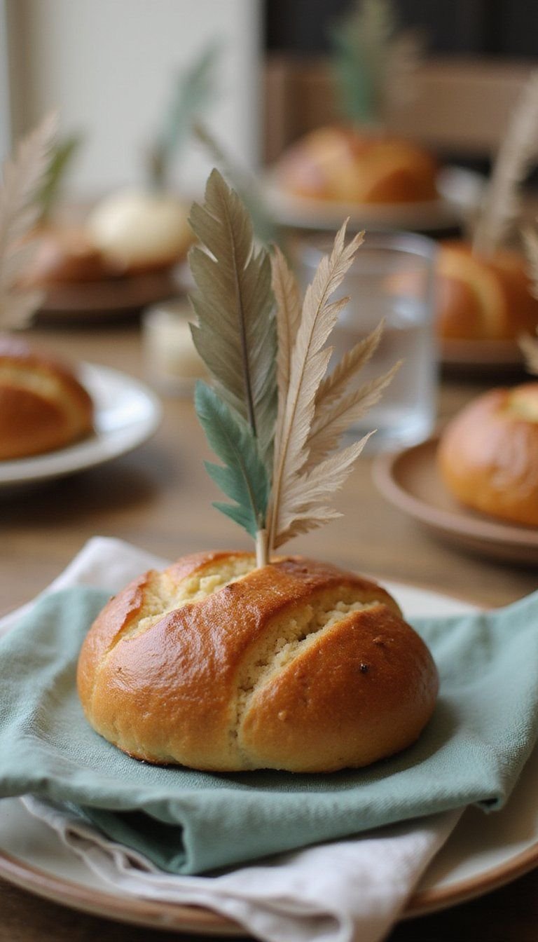 Feathered Name Picks For A Boho Harvest Table