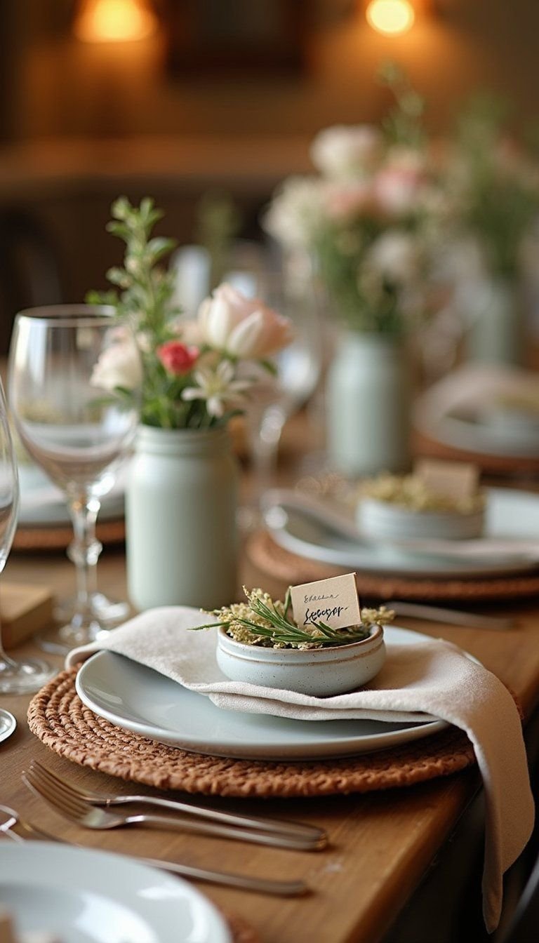 Mason Jar Lid Toppers With Mini Name Tags