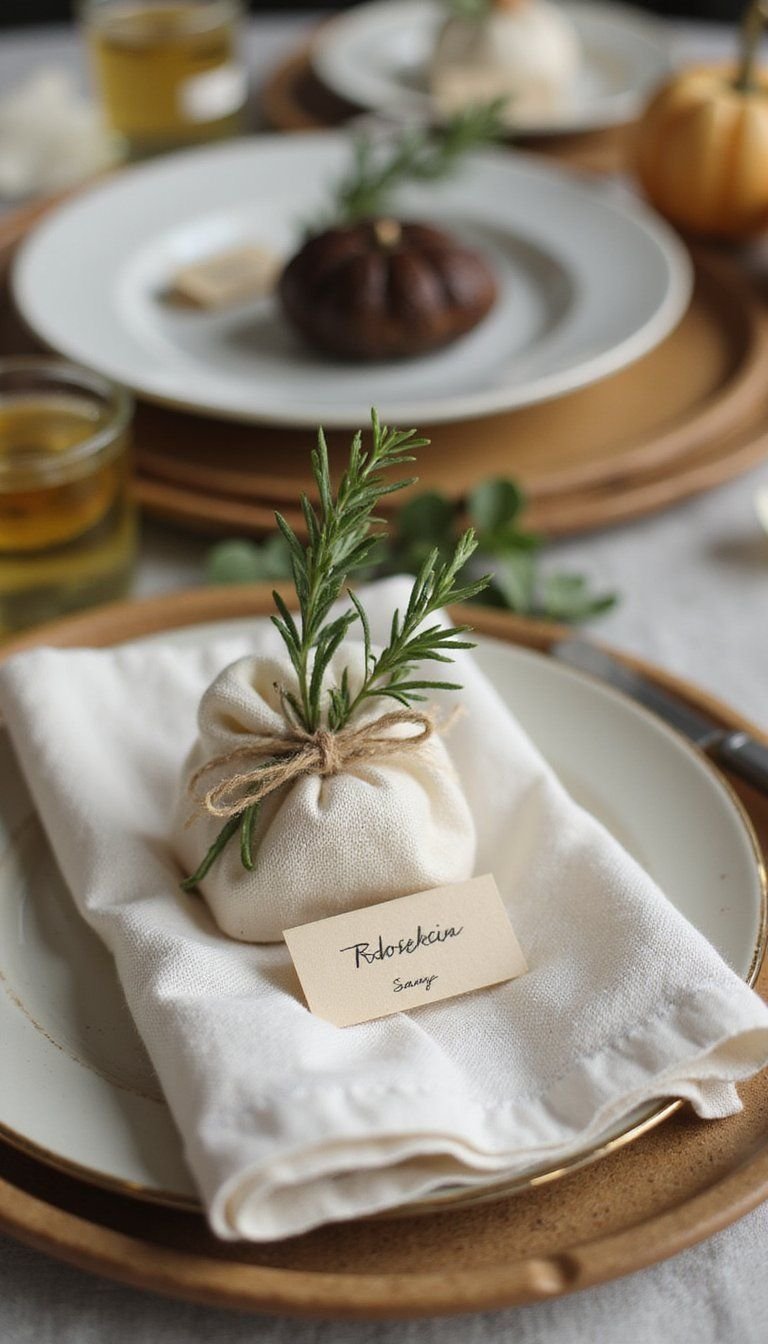 Pressed Herb Sachet Place Tags For Subtle Fragrance