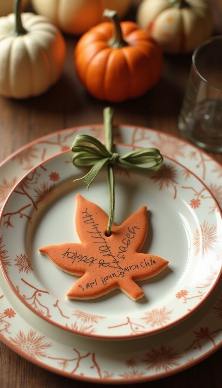 Salt Dough Leaf Ornaments With Handwritten Names