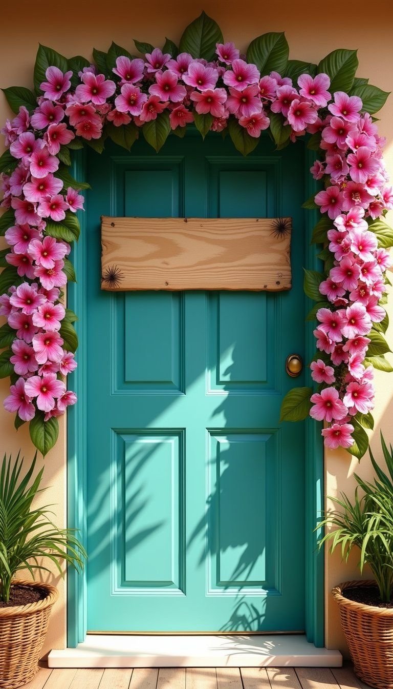 Classic Lei Welcome Garland Over Doorway