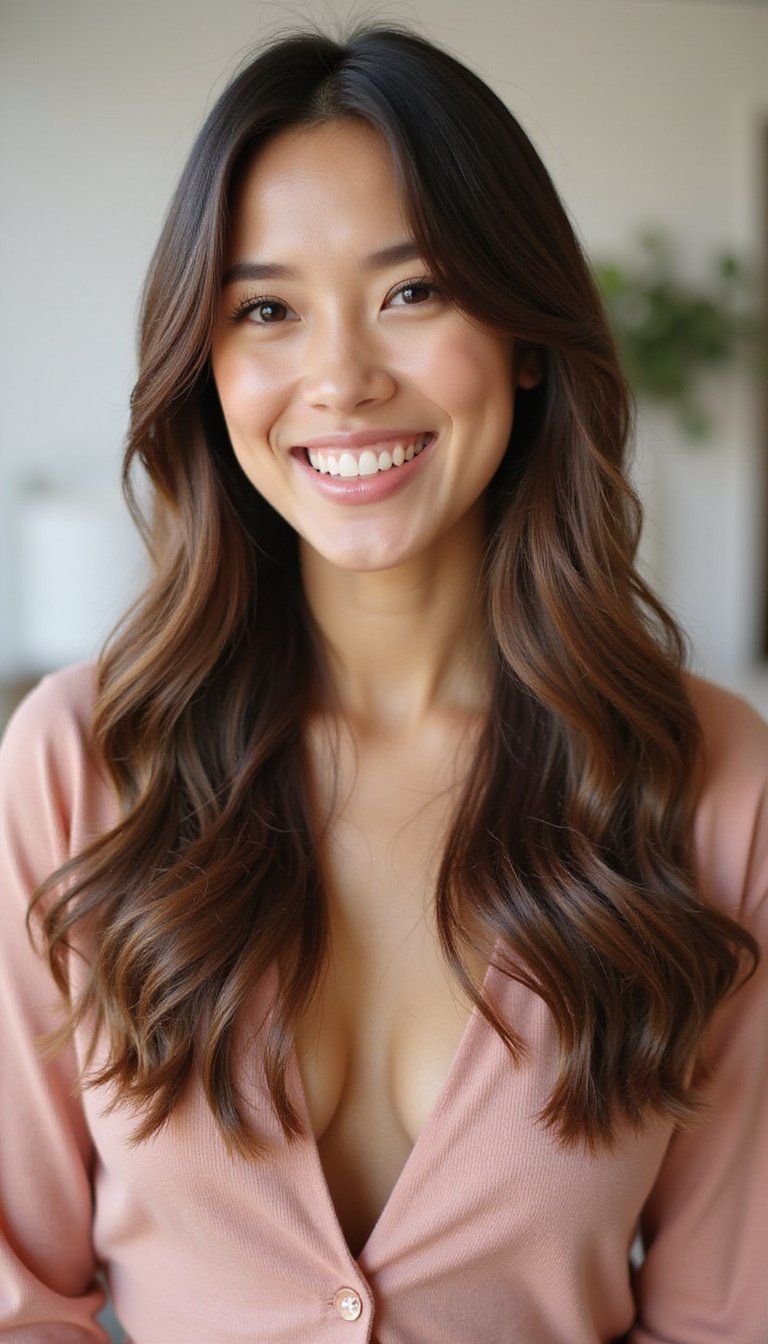 Long U-Shape With Subtle Face-Lifting Layers