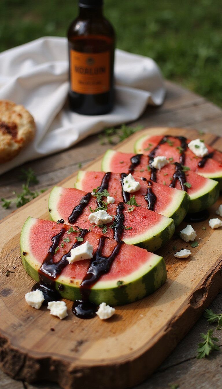 Grilled Watermelon Steaks With Balsamic Glaze