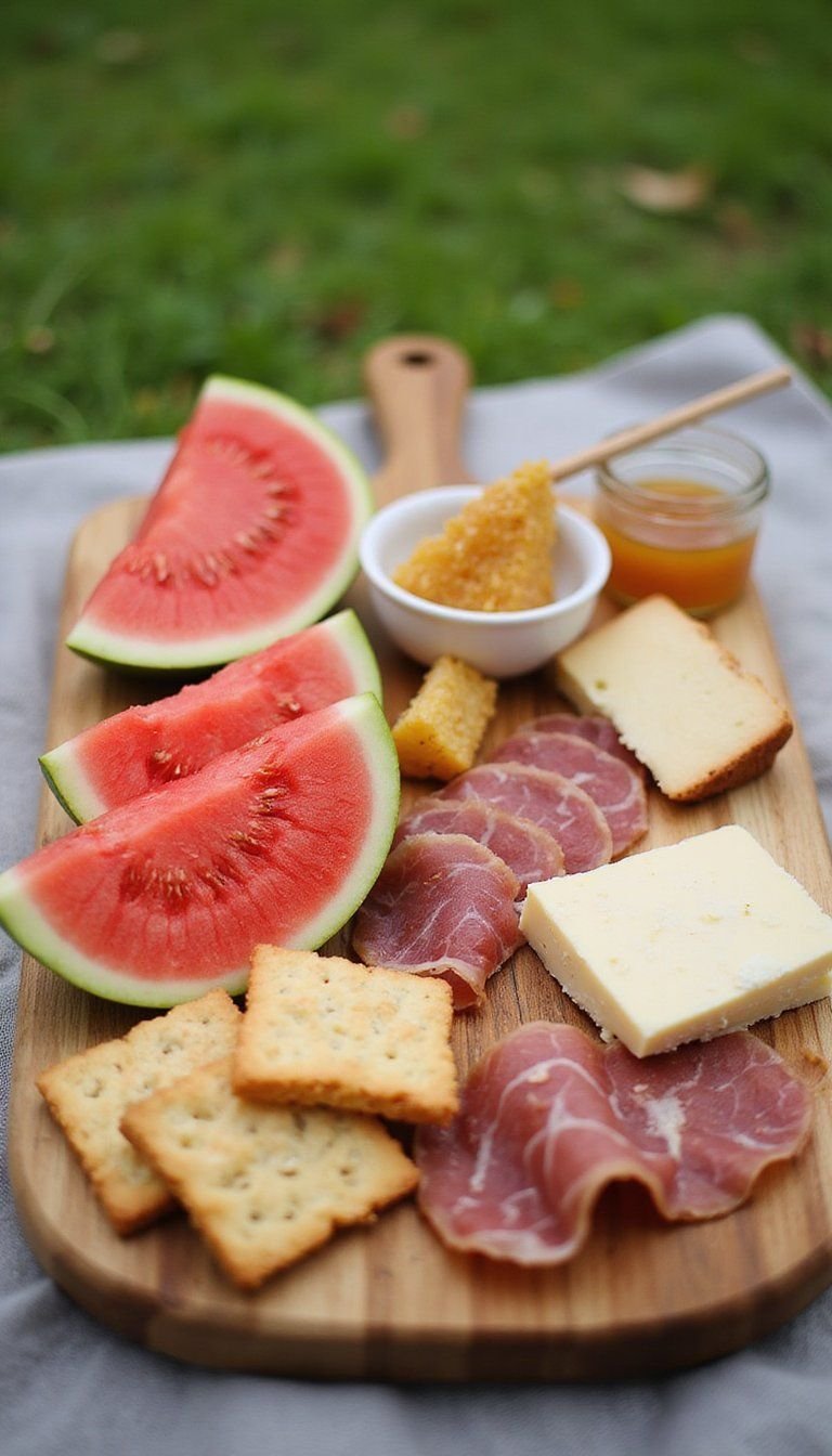 Watermelon Cheese And Charcuterie Summer Board