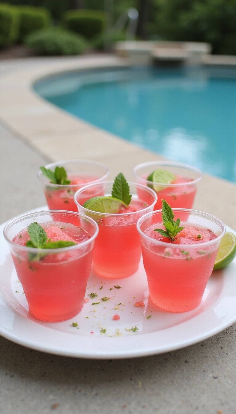 Watermelon Jello Shots For Adult Pool Parties