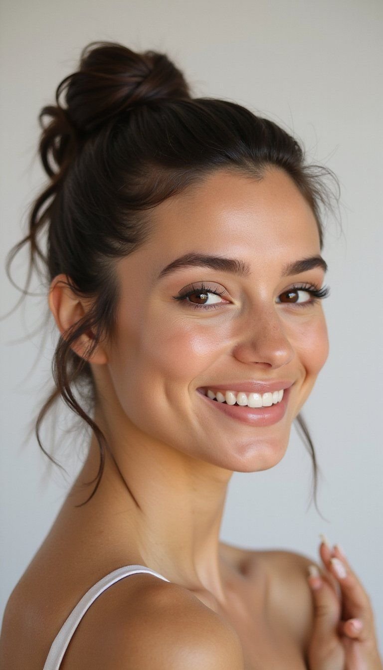 Sleek High Wet Ponytail With Mirror Shine