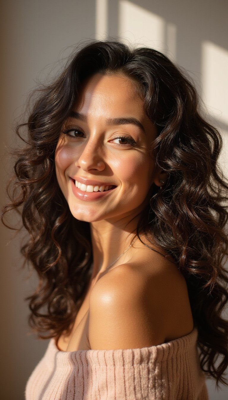 Textured Wet Look Waves For Curly Hair Types