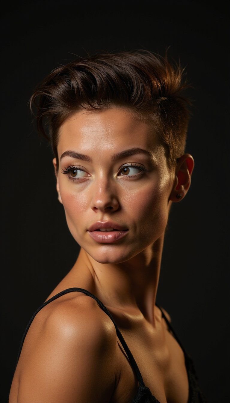 Wet Look Faux Hawk For Edgy Evening Glam