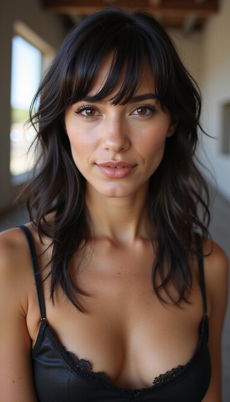 Wet Look Textured Mullet For Fashion-Forward Flair