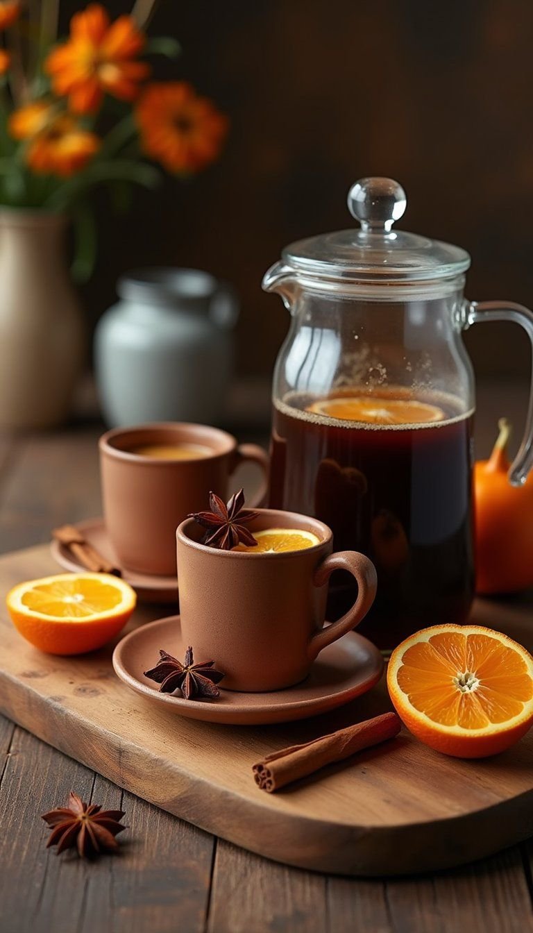 Spiced Mulled Coffee Bar With Citrus And Warm Spices