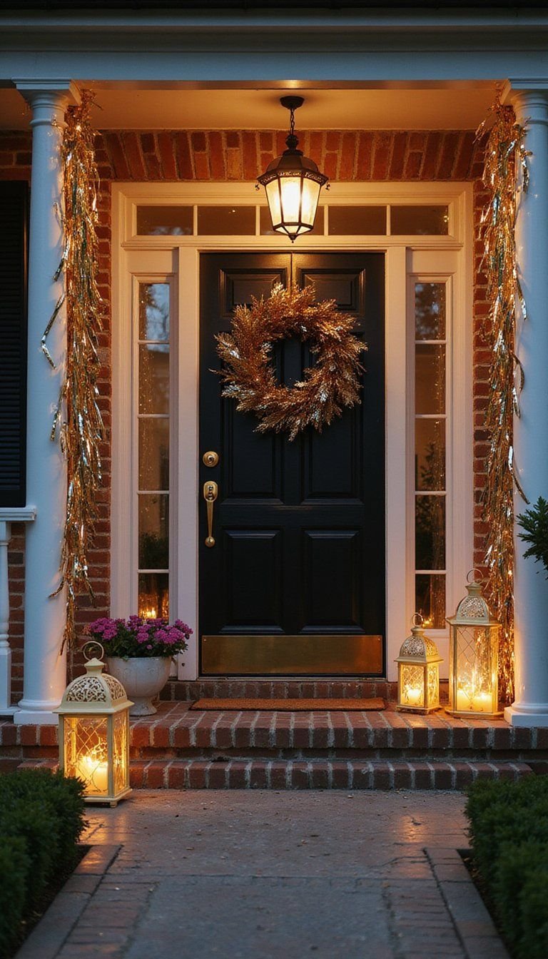 New Year Sparkle Countdown Display With Metallic Streamers