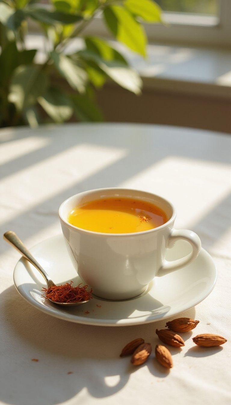 Saffron Cardamom White Tea For Luxurious Mornings